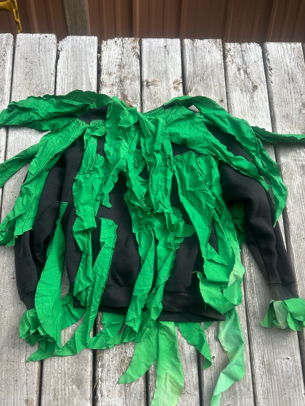 Tree Leaf Vine Costume Sweatshirt Stage Theater Props Moss Forest Womens L